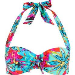 Biustonosz bikini na fiszbinach bonprix fuksja wzorzysty. Różowe stroje kąpielowe damskie bonprix, bez wzorów. Za 69,99 zł.