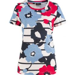 Shirt z krótkim rękawem i kwiatowym nadrukiem bonprix czerwony w kwiaty. Czerwone koszulki damskie marki bonprix, z nadrukiem, bez kołnierzyka. Za 44,99 zł.