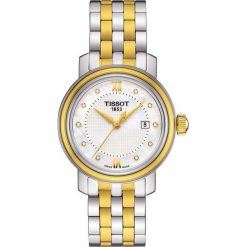 PROMOCJA ZEGAREK TISSOT T- CLASSIC T097.010.22.116.00. Białe zegarki damskie marki TISSOT, złote. W wyprzedaży za 1716,00 zł.