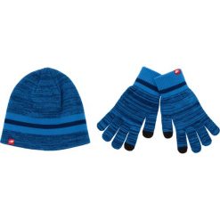 Zestaw Czapka i Rękawiczki NEW BALANCE - 500342 470. Niebieskie czapki zimowe damskie New Balance, z materiału. Za 129,99 zł.