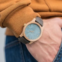 Zegarki męskie: Drewniany zegarek męski classic 43 mm n022