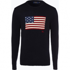 Polo Ralph Lauren - Sweter męski, niebieski. Niebieskie swetry męskie Polo Ralph Lauren, xl, bez wzorów, z bawełny, klasyczne, polo, bez kaptura. Za 699,95 zł.