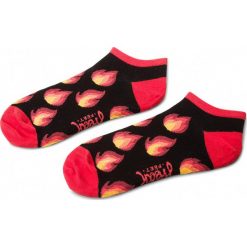 Skarpetki damskie: Skarpety Niskie Unisex FREAK FEET – SOGI-BLR Czarny Czerwony
