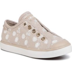 Tenisówki GEOX - J Ciak G. C J0204C 000DS C5000 M Beige. Brązowe trampki dziewczęce Geox, bez wzorów, ze skóry, bez zapięcia. Za 219,00 zł.