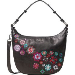 Desigual Nanit Siberia Torebka Czarny. Czarne torebki klasyczne damskie Desigual, w paski, z materiału, z haftem. Za 326,95 zł.