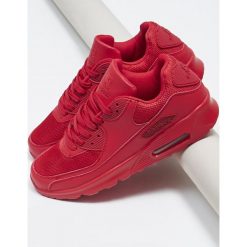 Czerwone Buty Sportowe Comfort Zone. Czerwone buty sportowe męskie Born2be, z materiału, na sznurówki. Za 109,99 zł.
