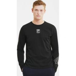 Puma Rebel Koszulka Czarny. Czarne podkoszulki męskie Puma, s, bez wzorów, z bawełny, z długim rękawem. Za 137,95 zł.