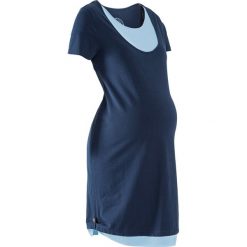 Sukienki: Sukienka shirtowa ciążowa i do karmienia piersią bonprix ciemnoniebiesko-jasnoniebieski