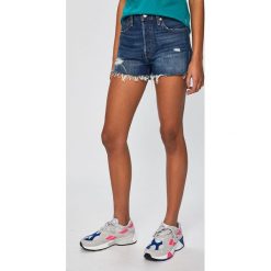 Levi's - Szorty. Niebieskie szorty damskie marki Levi's®, s, z bawełny, casualowe, z podwyższonym stanem. Za 199,90 zł.