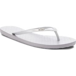 Japonki ROXY - ARJL100663 Sil. Szare klapki damskie Roxy, bez wzorów, z tworzywa sztucznego, bez obcasa. W wyprzedaży za 49,00 zł.