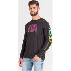 LONGSLEEVE DIESEL. Czarne bluzy męskie Diesel, m, z nadrukiem, z bawełny, z okrągłym kołnierzem, bez rękawów, bez kaptura. W wyprzedaży za 293,13 zł.