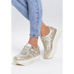Złote Sneakersy Airline. Żółte półbuty damskie Inny. Za 49,99 zł.