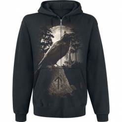 Toxic Angel Fallen Bluza z kapturem rozpinana czarny. Czarne bejsbolówki męskie Toxic Angel, xl, z nadrukiem, z kapturem. Za 224,90 zł.