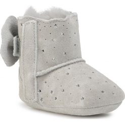 Kapcie UGG - I Jesse Bow II Starry Lite 1107154I Grv. Szare sandały dziewczęce Ugg, z wełny, bez zapięcia. W wyprzedaży za 219,00 zł.