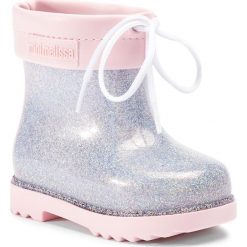 Kalosze MELISSA - Mini Melissa Rain Boot Bb 32424 Pink/Clear Glitter 53403. Szare kalosze dziewczęce Melissa. Za 259,00 zł.