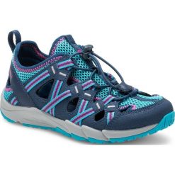 Merrell buty dziewczęce Hydro Choprock Shandal Navy/Turq MK162548 36. Niebieskie sandały dziewczęce Merrell, ze skóry, z otwartym noskiem, bez zapięcia. Za 219,00 zł.