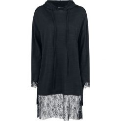 Bluzy damskie: Forplay Lace Hoodie Bluza z kapturem damska czarny