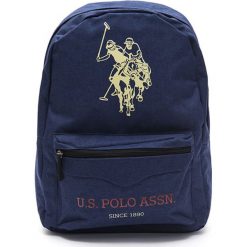 Plecak w kolorze granatowym - (S)34 x (W)45 x (G)16 cm. Niebieskie plecaki damskie marki U.S. Polo, w paski, z materiału. W wyprzedaży za 119,95 zł.