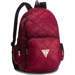Plecak GUESS - HM6526 NYL84 BOR. Czerwone plecaki damskie Guess, z aplikacjami, z materiału, sportowe. Za 279,00 zł.