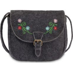 Torba filcowa "Oktoberfest" bonprix szary. Szare torebki klasyczne damskie marki bonprix, z haftami, z haftem. Za 54,99 zł.