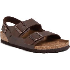 Sandały BIRKENSTOCK - Milano Bs 1018175 Saddle Matt Brown. Pomarańczowe klapki męskie Birkenstock, bez wzorów, ze skóry ekologicznej. Za 299,00 zł.