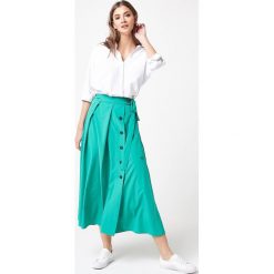 Długa elegancka spódnica zielona - xl. Zielone spódniczki damskie e-margeritka.pl, xl, bez wzorów, z poliesteru, eleganckie, z długim rękawem, długie, bez kaptura. Za 148,99 zł.