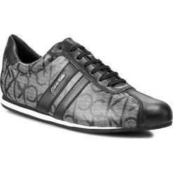 Sneakersy CALVIN KLEIN - Gayla N12017 Granite/Bl. Czarne półbuty damskie Calvin Klein, bez wzorów, ze skóry ekologicznej, bez obcasa, na płaskiej podeszwie, bez zapięcia. W wyprzedaży za 409,00 zł.
