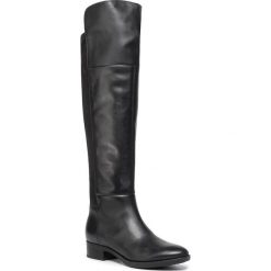 Muszkieterki GEOX - D Felicity I D94G1I 085JZ C9999 Black. Czarne kozaki damskie Geox, ze skóry, bez obcasa, bez zapięcia. W wyprzedaży za 419,00 zł.