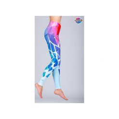 Legginsy Rainbow Bloocks High - Blue. Niebieskie legginsy sportowe damskie Kameleoo, xl, bez wzorów, z materiału, trekkingowe. Za 169,00 zł.