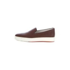 Tenisówki Santoni MBCN20439BA6CFOSS40. Pomarańczowe trampki męskie Santoni, bez wzorów, bez zapięcia. Za 740,97 zł.