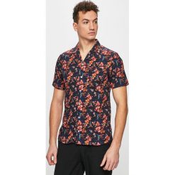 Casual Friday - Koszula. Czarne koszule męskie Casual Friday, s, w kwiaty, z elastanu, klasyczne, z klasycznym kołnierzykiem, z krótkim rękawem. W wyprzedaży za 99,90 zł.