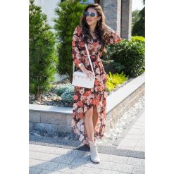 Sukienka Rimini Flower. Sukienki damskie Modaforyou, na jesień, s, bez wzorów, z poliesteru, bez kołnierzyka, bez rękawów, długie, maxi. Za 129,00 zł.