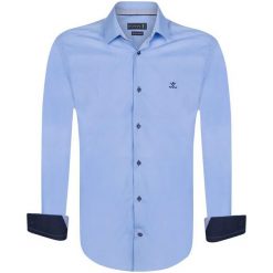Sir Raymond Tailor Męska Koszula Concede L Niebieska. Niebieskie koszule męskie Sir Raymond Tailor, m, bez wzorów, bez kołnierzyka, bez rękawów. Za 149,00 zł.