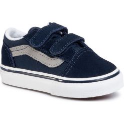 Sneakersy VANS - Old Skool V VN0A38JNWKN1 Dress Blue/Drizzle. Niebieskie trampki chłopięce Vans, bez wzorów, ze skóry, na rzepy. Za 169,00 zł.