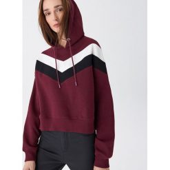 Bluza oversize z kapturem - Bordowy. Czerwone bluzy damskie House, s, bez wzorów, bez rękawów, z kapturem. Za 89,99 zł.