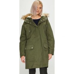 Calvin Klein Jeans - Parka. Brązowe parki damskie marki Calvin Klein Jeans, m, z bawełny, długie. W wyprzedaży za 699,90 zł.