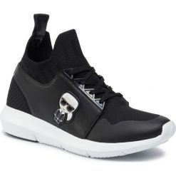 Sneakersy KARL LAGERFELD - KL61126 Black Knit Textile. Czarne półbuty damskie KARL LAGERFELD, na co dzień, bez wzorów, ze skóry, bez obcasa, na płaskiej podeszwie, bez zapięcia. Za 929,00 zł.
