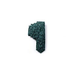 KRAWAT BAWEŁNIANY GREEN UNIQUE. Zielone krawaty męskie R3s men's accessories, z bawełny. Za 79,00 zł.