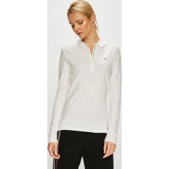 Tommy Hilfiger - Bluzka. Białe bluzki damskie marki TOMMY HILFIGER, s, z elastanu, casualowe, z krótkim rękawem. Za 269,90 zł.