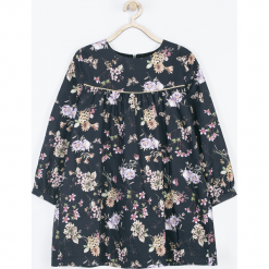Sukienka. Żółte sukienki dziewczęce dzianinowe Minimi, na zimę, w kwiaty, eleganckie. Za 159,00 zł.
