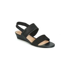 Sandały Clarks SENSE LILY. Czarne sandały damskie Clarks, bez wzorów, bez obcasa, bez zapięcia. Za 439,00 zł.