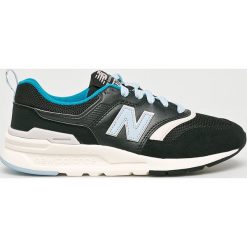 New Balance - Buty. Czarne buty sportowe damskie New Balance, bez wzorów, ze skóry, sportowe. W wyprzedaży za 199,90 zł.
