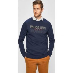 Trussardi Jeans - Bluza. Czarne bluzy męskie Trussardi Jeans, s, z nadrukiem, z bawełny, z okrągłym kołnierzem, bez rękawów, bez kaptura. W wyprzedaży za 199,90 zł.