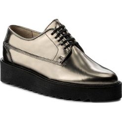 Oxfordy MARC O'POLO - 708 14243401 102 Gunmetal 176. Żółte jazzówki damskie marki Marc O'Polo, z materiału, na koturnie. W wyprzedaży za 399,00 zł.