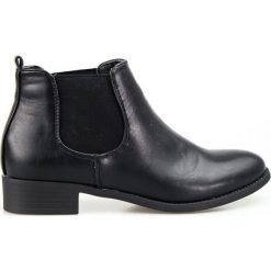 Botki damskie eleganckie czarne (37). Czarne botki damskie Estetino, eleganckie, bez obcasa, bez zapięcia. Za 69,00 zł.