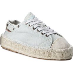 Espadryle DIESEL - Expodrillas Lc W Y01695 PR573 T6175 Ice Flow. Niebieskie espadryle damskie Diesel, bez wzorów, ze skóry ekologicznej, bez obcasa, na płaskiej podeszwie. W wyprzedaży za 419,00 zł.