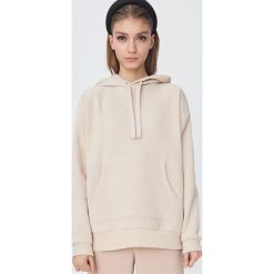 Bluza basic z kieszenią - Kremowy. Białe bluzy damskie Sinsay, s, bez wzorów, bez rękawów, bez kaptura. Za 49,99 zł.