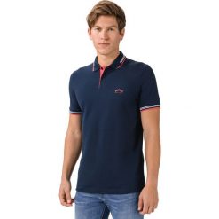 BOSS Paul Curved Polo Koszulka Niebieski. Niebieskie podkoszulki męskie Boss, s, bez wzorów, z elastanu, bez rękawów. Za 395,95 zł.