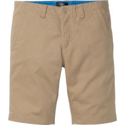 Bermudy chino bonprix beżowy. Brązowe spodenki i szorty męskie bonprix, m, bez wzorów. Za 69,99 zł.