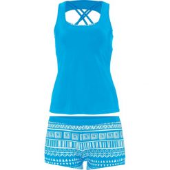 Tankini (3 części) bonprix turkusowo-biały z nadrukiem. Zielone stroje kąpielowe damskie bonprix, z nadrukiem. Za 109,99 zł.
